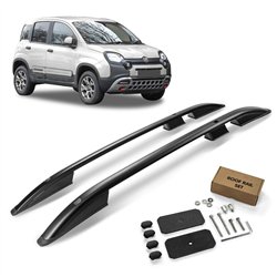 Roof rails for Fiat Panda Cross Hatchback III 2014-2024 Aluminum Plastic