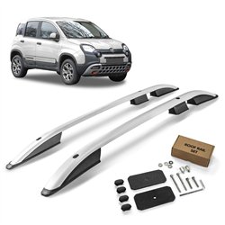 Roof rails for Fiat Panda Cross Hatchback III 2014-2024 Aluminum Plastic