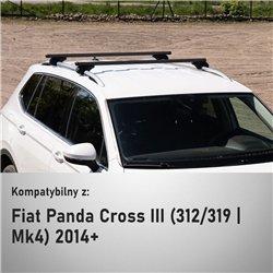 Roof rack for Fiat Panda Cross Hatchback III 2014-2024 Boldbar Alpha V1
