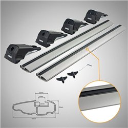 Roof rack for Fiat Panda Cross Hatchback III 2014-2024 Elegance V2