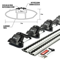 Roof rack for Fiat Panda Hatchback III 2012-2025 AIR-3 Aluminum Plastic