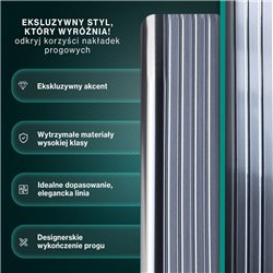 Listwy progowe przednie Fiat Panda Hatchback III 2012-2025 stal szczotkowan