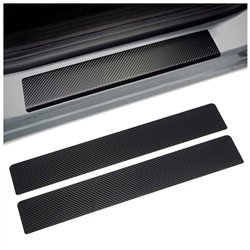 Front sill trims Fiat Panda Hatchback III 2012-2025 Black Grey carbon-style