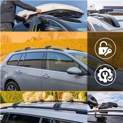 Bagażnik dachowy Fiat Panda Hatchback III 2012-2025 Aluminium plastik