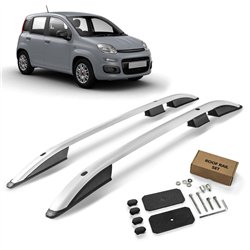 Roof rails for Fiat Panda Hatchback III 2012-2025 SKYPORT Aluminum Plastic