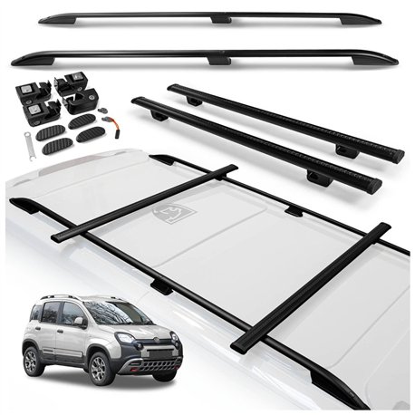 Relingi dachowe w komplecie z belkami poprzecznymi Fiat Panda Cross Hatchba