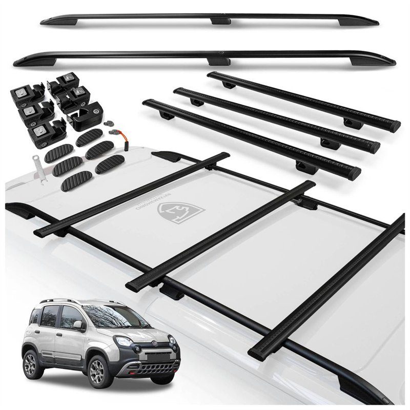 Relingi dachowe w komplecie z belkami poprzecznymi Fiat Panda Cross Hatchba