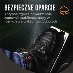 Podstopnica Fiat Panda Hatchback III 2012-2025 Czarny Srebrny stal