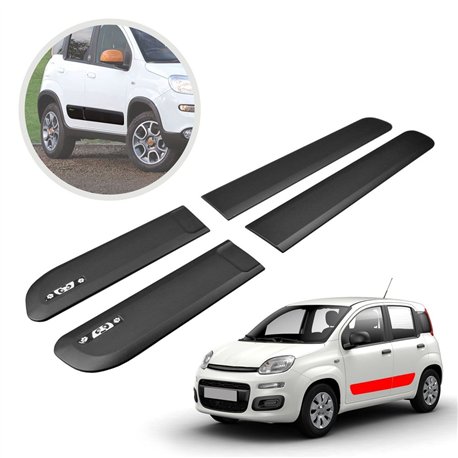 Listwy drzwi bocznych Fiat Panda Hatchback III 2012-2025 Kompozyt PUy PU
