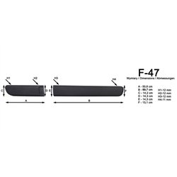 Listwy drzwi bocznych Fiat Panda Hatchback III 2012-2025 Kompozyt PUy PU