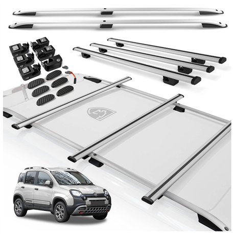 Relingi dachowe w komplecie z belkami poprzecznymi Fiat Panda Hatchback III