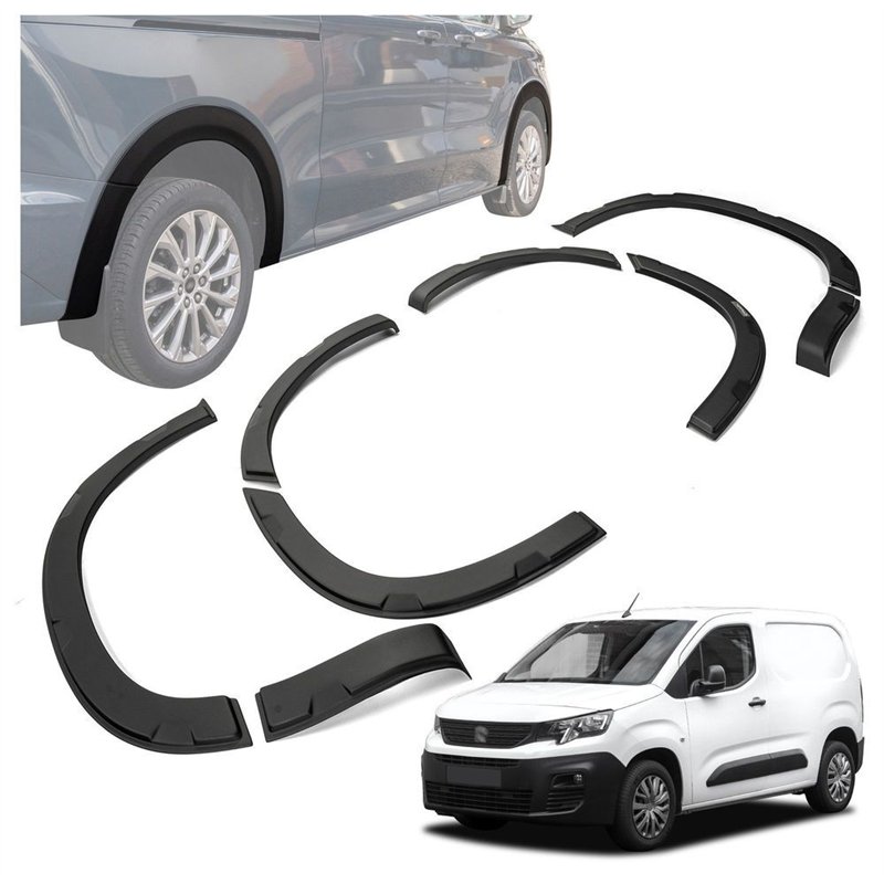 Wheel arch extensions for Peugeot Partner III (K9) PRE-FL 2018-2023 | ABS