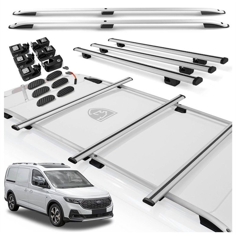 Roof rails with cross bars included Ford Transit Connect III Mk3 V761