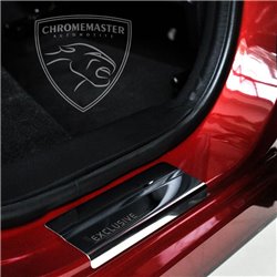 Nakładki progowe Chrome + grawer Opel Corsa D