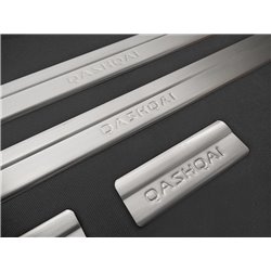 Embossed door sills Nissan Qashqai J11 2014-2021 silver