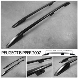 Relingi dachowe do Peugeot Bipper 2012-2015 Czarne