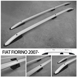 Relingi dachowe do Fiat Fiorino 2007- Srebrne