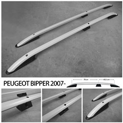 Relingi dachowe do Peugeot Bipper 2007- Srebrne