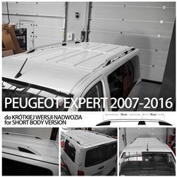 Relingi dachowe do Peugeot Expert 2007-2016 L1 Krótki Srebrne