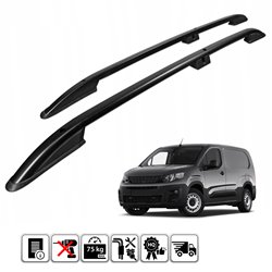 Roof rails for Toyota Proace City Verso 2018- L1 SHORT Black