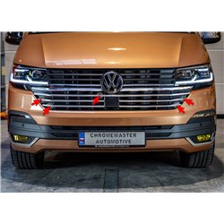 Listwy atrapy zderzaka przedniego do Volkswagen VW T6.1 od 2019+ Chrom