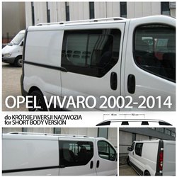 Relingi dachowe do Opel Vivaro 2003-2014 L1 Krótki Srebrne