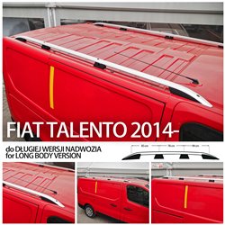 Relingi dachowe do Fiat Talento 2016- L2 Długi Srebrne