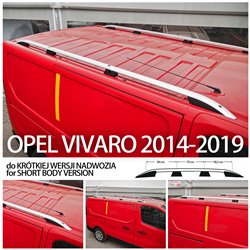 Roof rails for Opel Vivaro 2014-2019 L1 Short Silver