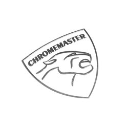 Naklejka metaliczna logo Chromemaster 50x50