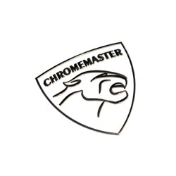 Chromemaster Logo Metallic Sticker 50x50 mm Black Chrome