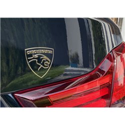 Chromemaster Logo Metallic Sticker 50x50 mm Black Chrome