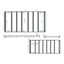 Roof Rack luggage platform for Fiat Ducato 2014+ L2H2