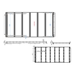 Roof Rack luggage platform for Peugeot Partner 2018+ L2