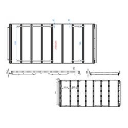 Roof luggage platform for Ford Transit Custom V362 L2H1 2012-2023