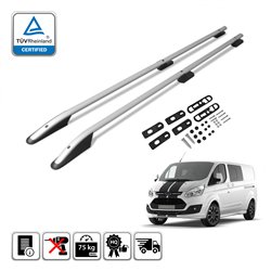 Roof rails for Ford Transit Custom V362 2012-2023 Short L1H1 Silver