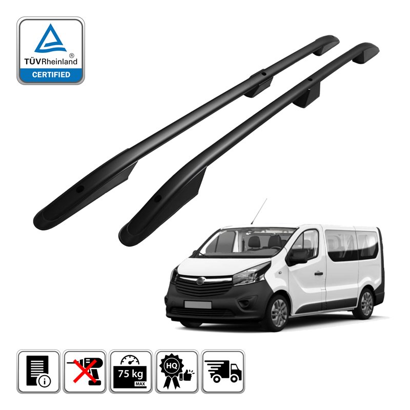 Relingi Dachowe Do Opel Vivaro C 2019 redni L2 Czarne Chromemaster Relingi Dachowe Do Opel Vivaro C 2019 redni L2 Czarne Chromemaster