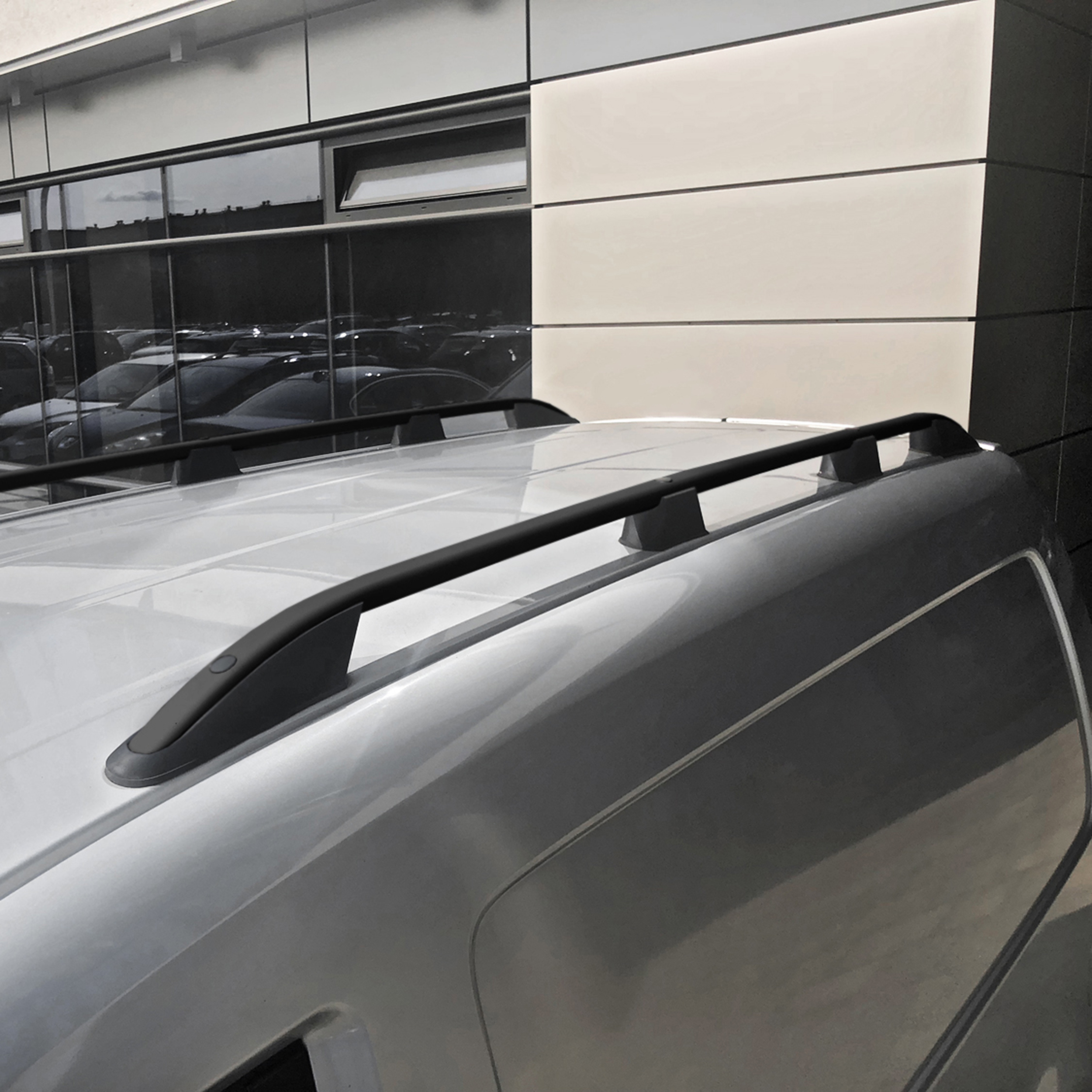 Vw caddy maxi black roof deals rails