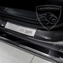 Nakładki progowe Chrome + grawer BMW E34
